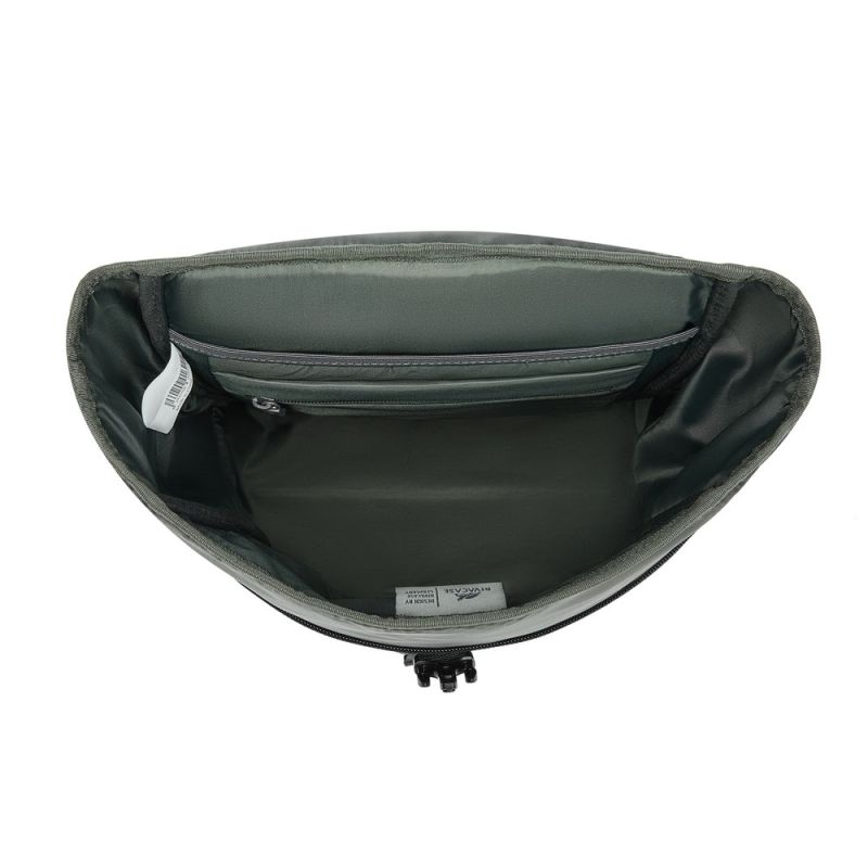 15. Rivacase Eden plecak Plecak rolowany Czarny Poliester, Skóra woskowana (Pull Up)