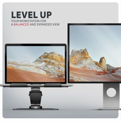 5. Axagon STND-LRB Laptop-Ständer, 360° drehbar, Doppelgelenk, verlängerbar Podstawka pod notebooka i tablet Czarny 43,9 cm (17.3")