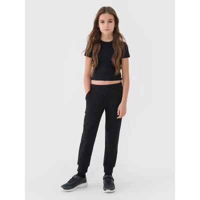 4. Dziewczęcy top basic t-shirt 4F 4FJWSS25TTSHF1852-20S