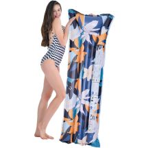 MATERAC DMUCHANY KWIATY 174x59x18CM 33258 NIEBIESKI