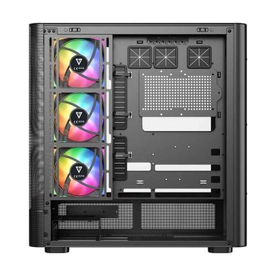 12. MODECOM OBUDOWA VOLCANO AQ 500 ARGB MIDI CZARNA