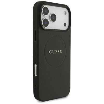 4. Etui Guess Grained Gold Ring MagSafe na iPhone 18 Pro Max / 17 Pro Max - czarne