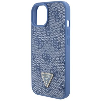 7. Etui Guess Crossbody 4G Metal Logo do iPhone 15 - niebieskie