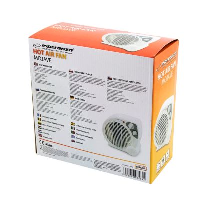 5. Termowentylator Esperanza Mojave EHH002 (2000W; 3 stopnie grzania; kolor biały)