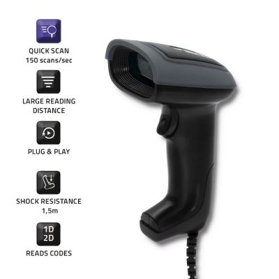 10. QOLTEC CZYTNIK KODÓW KRESKOWYCH 1D I 2D | USB