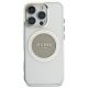 3. Etui Guess IML Metal Colored Circle Classic Logo MagSafe na iPhone 16 Pro Max - szare