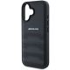 6. Etui AMG Leather Debossed Lines Black Logo na iPhone 16 - czarne