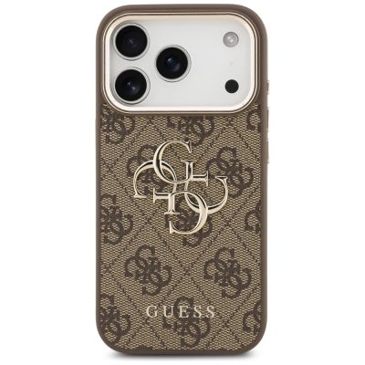 3. Etui Guess 4G Big 4G Classic Logo na iPhone 17 Pro - brązowo-złote