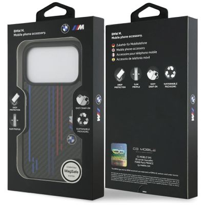 7. Etui BMW M Kevlar Lines & Logo MagSafe na iPhone 17 Pro - czarne