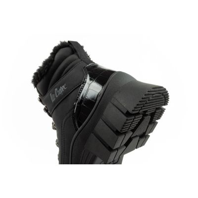 7. Lee Cooper buty sportowe damskie zimowe trekkingowe ocieplane czarne wysokie