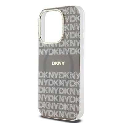 6. Etui DKNY IML Mono & Stripe MagSafe na iPhone 15 Pro Max - beżowe
