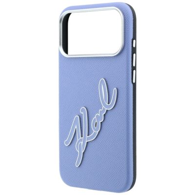 6. Etui Karl Lagerfeld Smooth Big Resin Signature Logo na iPhone 18 Pro Max / 17 Pro Max - niebieskie