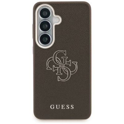 3. Etui Guess Grained Big 4G Metal Logo na Samsung Galaxy S26+ - brązowe