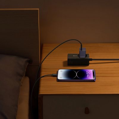 8. Ładowarka sieciowa Baseus GaN5 30W USB-C EU - fioletowa