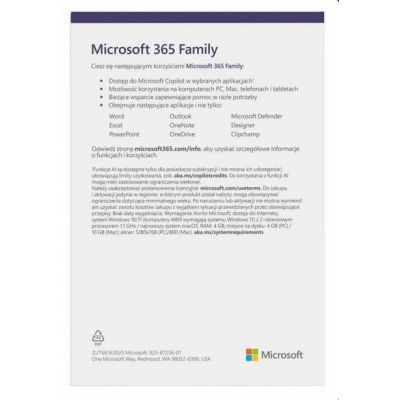 2. Microsoft 365 Family Polish EuroZone Subscr