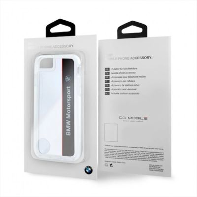 5. Etui BMW Motorcase na iPhone 7 / 8 / SE 2020 / SE 2022 - przezroczysto-czarne