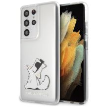 Etui Karl Lagerfeld Choupette Fun na Samsung Galaxy S21 Ultra - przezroczyste