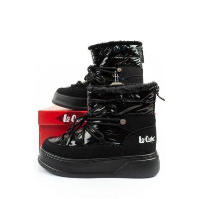 10. Lee Cooper buty sportowe damskie zimowe trekkingowe ocieplane lakierowane