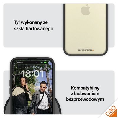 5. Etui PanzerGlass ClearCase na iPhone 15 Plus / 14 Plus z certyfikatem Military Grade - przezroczysto-czarne