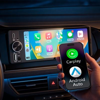 13. KRUGER&MATZ RADIO SAMOCHODOWE KM2016 CARPLAY/ANDROIDAUTO 1DIN