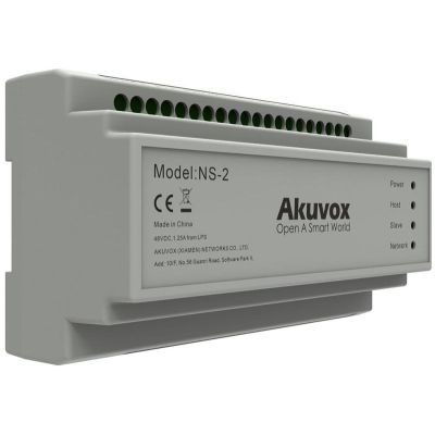 4. Akuvox NS-2 przełącznik sieciowy Fast Ethernet (10/100) DIN rail Szary