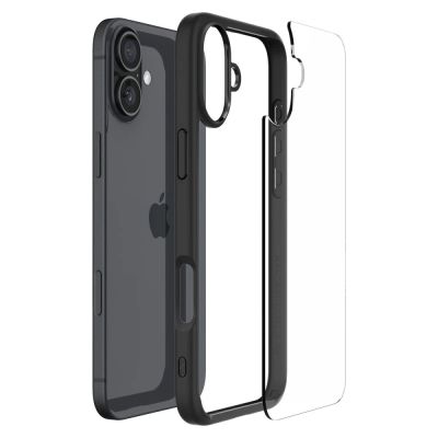 8. Etui Spigen Ultra Hybrid na iPhone 16 - czarny mat