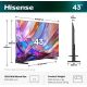 3. Hisense TV | 43E7S | 43 | Smart TV | VIDAA Smart OS | UHD | Black