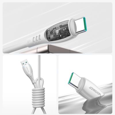 10. Kabel Joyroom S-A59 Vibrant Series 3A USB-A - USB-C 1,2m - biały