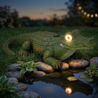 3. LAMPA SOLARNA KROKODYL SOLARNY 52x32x17,5CM