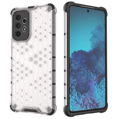 17. Honeycomb etui pancerny pokrowiec z żelową ramką Samsung Galaxy A73 niebieski