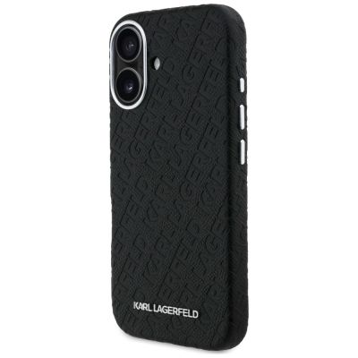2. Etui Karl Lagerfeld FW Stamped Karl MagSafe na iPhone 16 - czarne