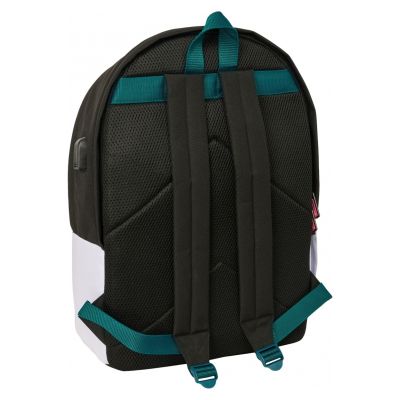 10. Real Madryt plecak sportowy z USB i z miejscem na laptopa double backpack 612554820