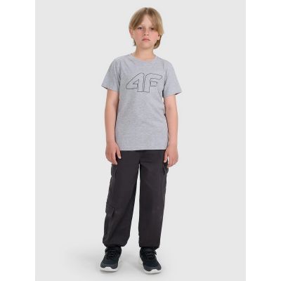 2. T-shirt regular z nadrukiem chłopięcy 4F  4FJRMM00TTSHM3255-25M