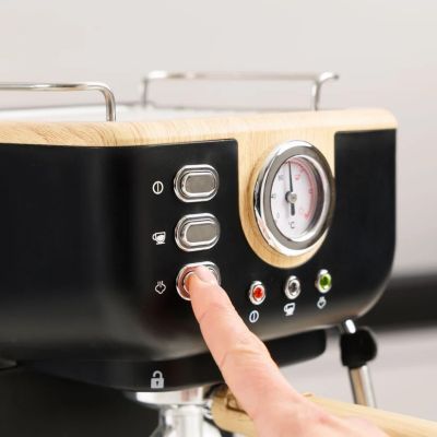 7. Ekspres kolbowy Taurus Onyx Moka 1050W | 20 bar drewno