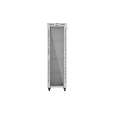 18. LANBERG SZAFA INSTALACYJNA RACK STOJĄCA 19" 42U 600X600 SZARA DRZWI PRZESZKLONE LCD (FLAT PACK) V2