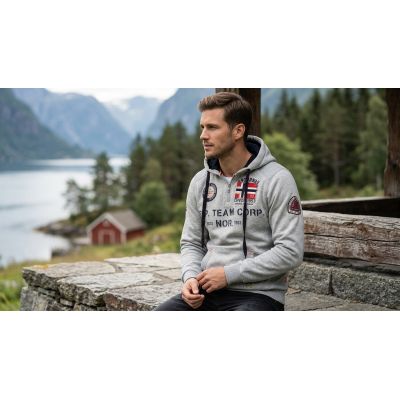 7. Bluza męska Geographical Norway GOPTAINE MEN 100 EO BS2 (WT1885H/GN-LIGHT GREY)