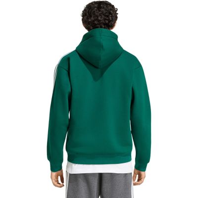 3. Bluza męska adidas Essentials 3-Stripes Fleece Full-Zip Hoodie zielona KZ1412