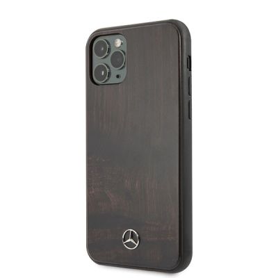 2. Etui Mercedes Wood Line Rosewood na iPhone 11 Pro Max - brązowe