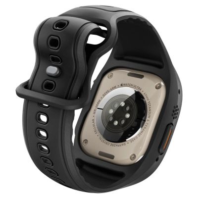 4. Pasek z obudową Spigen Liquid Air Pro + Szkło hartowane 9H na Apple Watch Ultra 49 mm - czarny