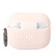 2. Etui Karl Lagerfeld Silicone Karl Head 3D na AirPods Pro - różowe