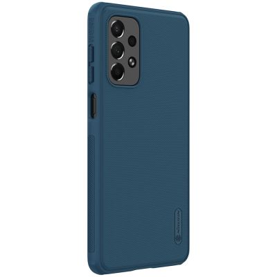 4. Nillkin Super Frosted Shield Pro wytrzymałe etui pokrowiec Samsung Galaxy A73 niebieski