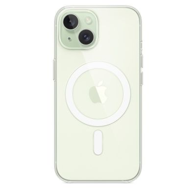 4. Apple - Obudowa tylna do telefonu komórkowego - Kompatybilna z MagSafe - Poliwęglan - Przezroczysta - do iPhone 15 (MXRK3ZM/A)