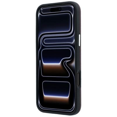5. Etui Karl Lagerfeld Grained Elongated Logo MagSafe na iPhone 17 Pro Max / 18 Pro Max - burgundowe
