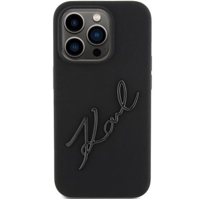 3. Etui Karl Lagerfeld Silicone Karl Script na iPhone 15 Pro - czarne