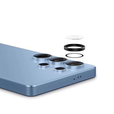7. Osłona aparatu Spigen Optik Pro GLAS.TR EZ FIT 2-pack na Samsung Galaxy S25 Ultra - czarna