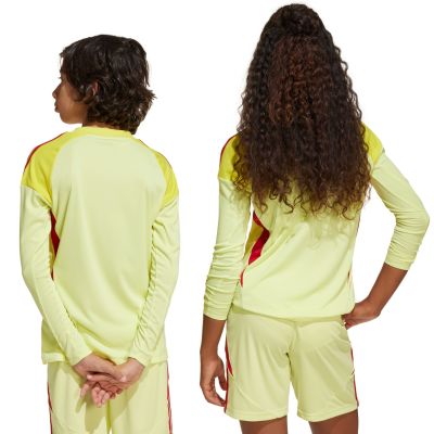 13. Koszulka bramkarska dla dzieci adidas Tiro 25 Competition Long Sleeve Jersey żółto-czerwona KJN2020