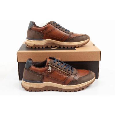 9. Wrangler buty męskie sneakersy Wriv buty casualowe brązowe
