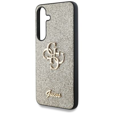 6. Etui Guess Fixed Glitter Big 4G Metal Logo do Samsung Galaxy S25 Plus złoty