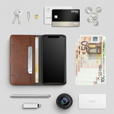 6. Etui Uniq Journa na iPhone 12 / iPhone 12 Pro - szare