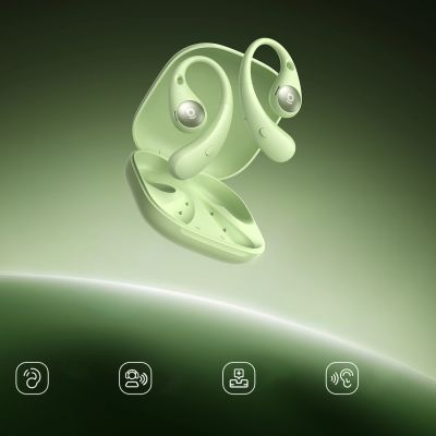 5. Słuchawki bezprzewodowe Baseus Eli Sport 2 OWS z pałąkiem - zielone